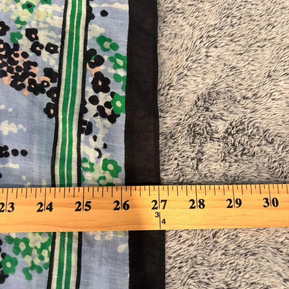 Talbots Womens Scarf Shawl Floral Cotton Linen Blend Cottagecore Preppy 21259